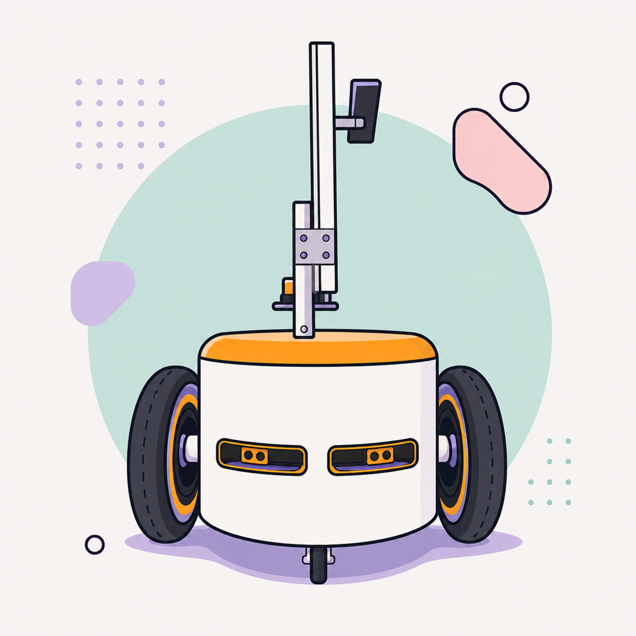 Концептуальная иллюстрация мобильной роботизированной платформы